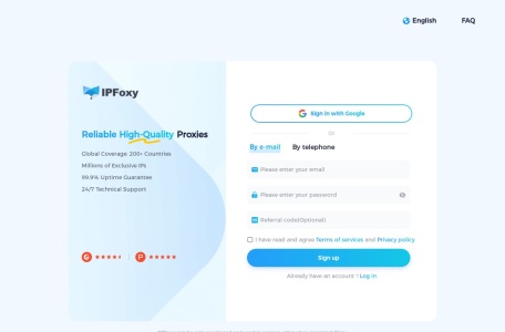 IPFoxy全球纯净代理